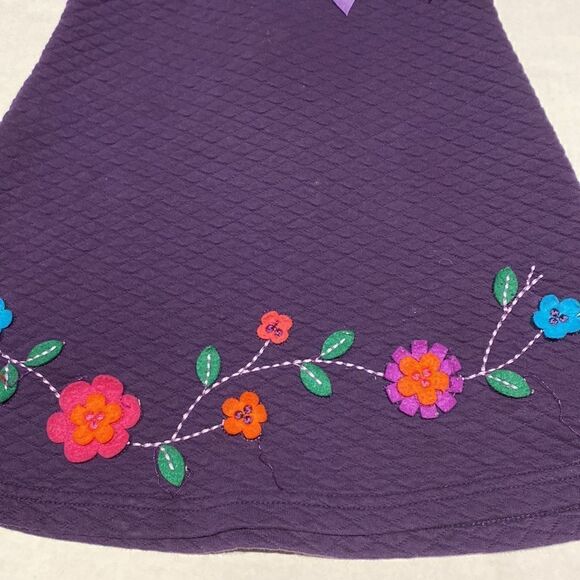 Little girls purple pullover romper dress size 4T - Picture 2 of 5